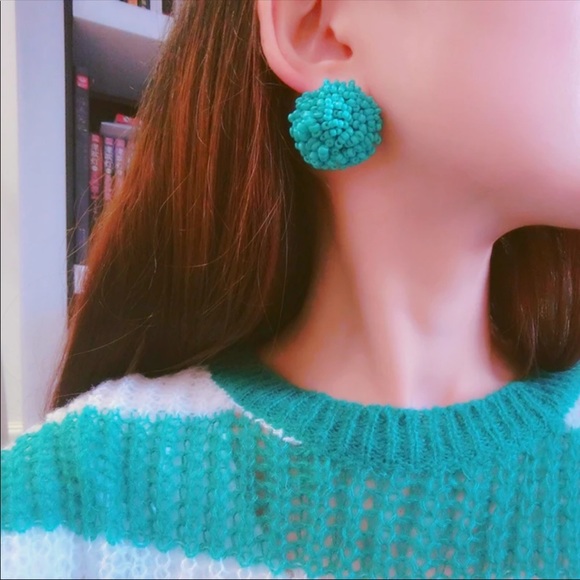 Dark Gold Bronze Seed Bead Earrings - Picture 2 of 4